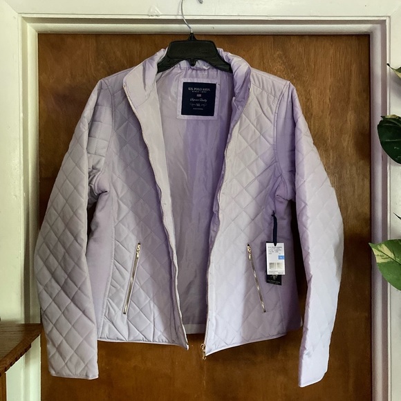 Was💲50! 💖US Polo Assn. lavender puffer jacket - Picture 1 of 16